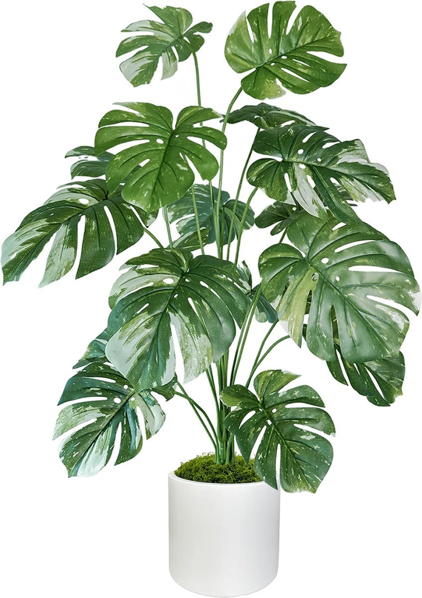 Boncy Premium Kunstplant in pot - 120 cm Monstera Kunst plant - Nep planten  voor Binnen en Buiten - Kamer Decoratie - Nepplanten Kunstplanten Boompje -  Kunstbloemen - Woonaccessoirewinkel.nl