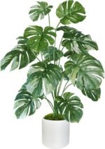 Boncy® Premium Kunstplant in pot - 120 cm Monstera Kunst plant - Nep planten voor Binnen en Buiten - Kamer Decoratie - Nepplanten Kunstplanten Boompje - Kunstbloemen