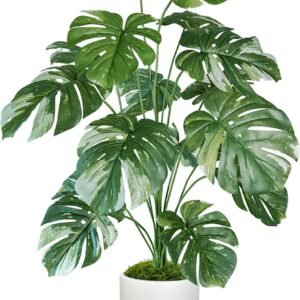 Boncy® Premium Kunstplant in pot - 120 cm Monstera Kunst plant - Nep planten voor Binnen en Buiten - Kamer Decoratie - Nepplanten Kunstplanten Boompje - Kunstbloemen