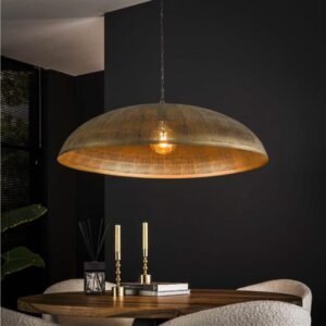 Hanglamp Ø90cm Cosmic Brons Antiek - Sfeer Verlichting - Eetkamer - Woonkamer of Slaaplamer - Bronzen Finish - Hang Lamp - Hoogte Verstelbaar tot 150 cm