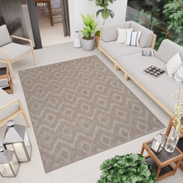 Tapiso Capri Tuintapijt Binnen Vloerkleed Modern Indoor Outdoor Maat- 80x150