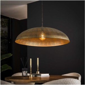 Hanglamp ⌀90cm Cosmic Brons Antiek - Sfeer Verlichting - Eetkamer - Woonkamer of Slaaplamer - Bronzen Finish - Hang Lamp - Hoogte Verstelbaar tot 150 cm