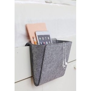 Finnacle - Vilten Opbergzak voor Bed & Bank - Nachtkastje voor Ipad & Tijdschriften- slaapkamer accessoire