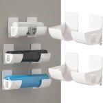 Set van 2 X 2 zonder zakken keukenorganizer, wandgemonteerde vuilniszakdispenser organisator keuken witte wandgemonteerde vuilniszak keukenorganizer voor keukenopslag en organisatie keukenaccessoires organisatiesysteem